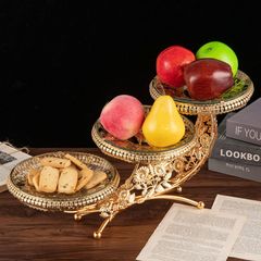 2023 New Light Luxury Style Creative Home Living Room Hotel Coffee Table Crystal Fruit Plate Glass Fruit Plate Wholesale