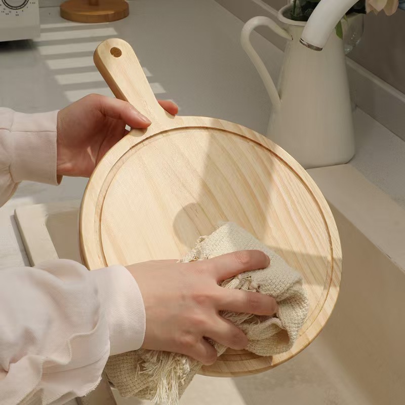 horno de cocción de té madera de pino pizzeria tablero de madera restaurante cocina bandeja de bocadillos de filete tablero de pizza casero tablero de corte