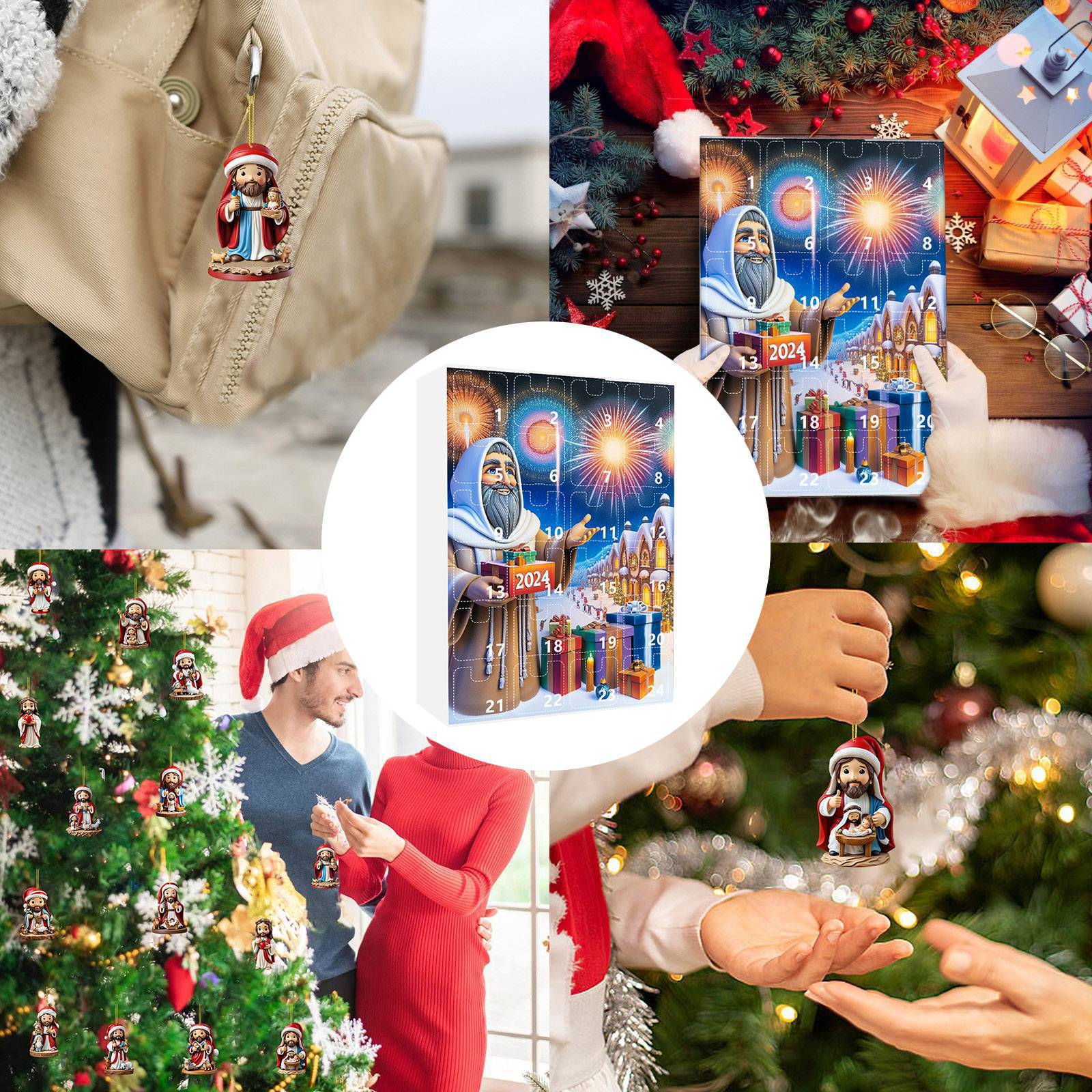 Christmas Calendar Blind Box Christmas Countdown Calendar Holiday Pendant Christmas Blind Box Wholesale_voghion.com