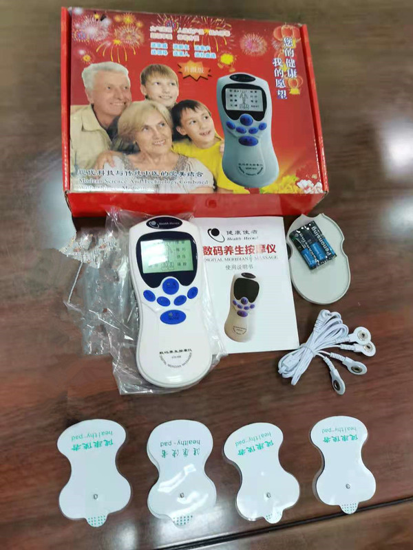 多機能デジタル経絡マッサージャー中国語と英語の電子パルスマッサージャーマイクロカレントハンドヘルド便利なマッサージャー|undefined