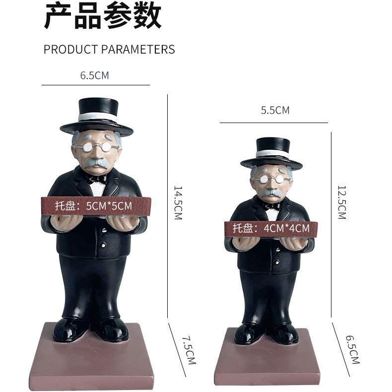 帽子付きの古い執事の腕時計のスタンドの腕時計の腕時計の腕時計の腕時計のトレーの展示棚の男性の時計の収納棚の表台