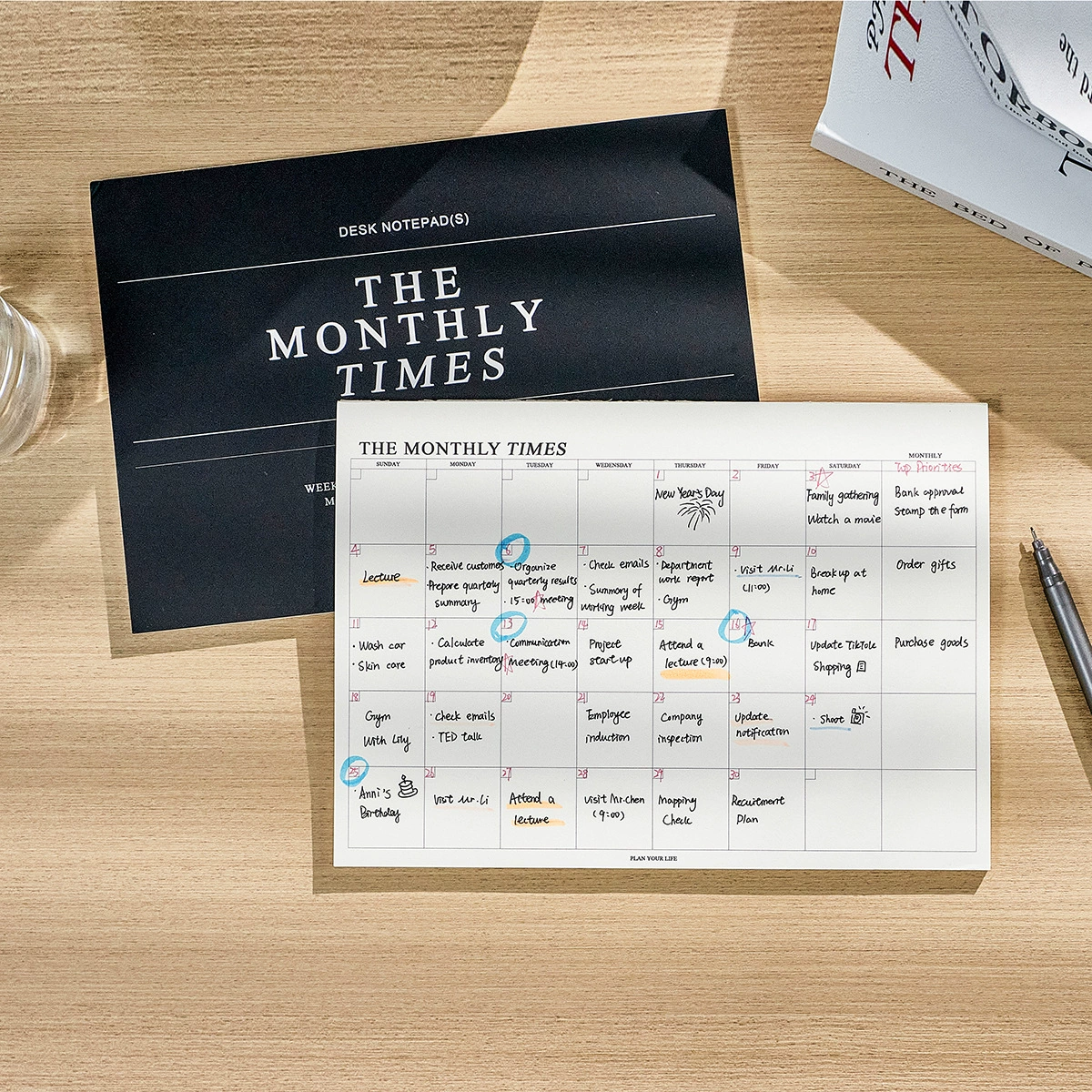 Переходно-граничный спот Weekly план съемный блокнот офис monthly планер Amazon TEMU, SHEIN