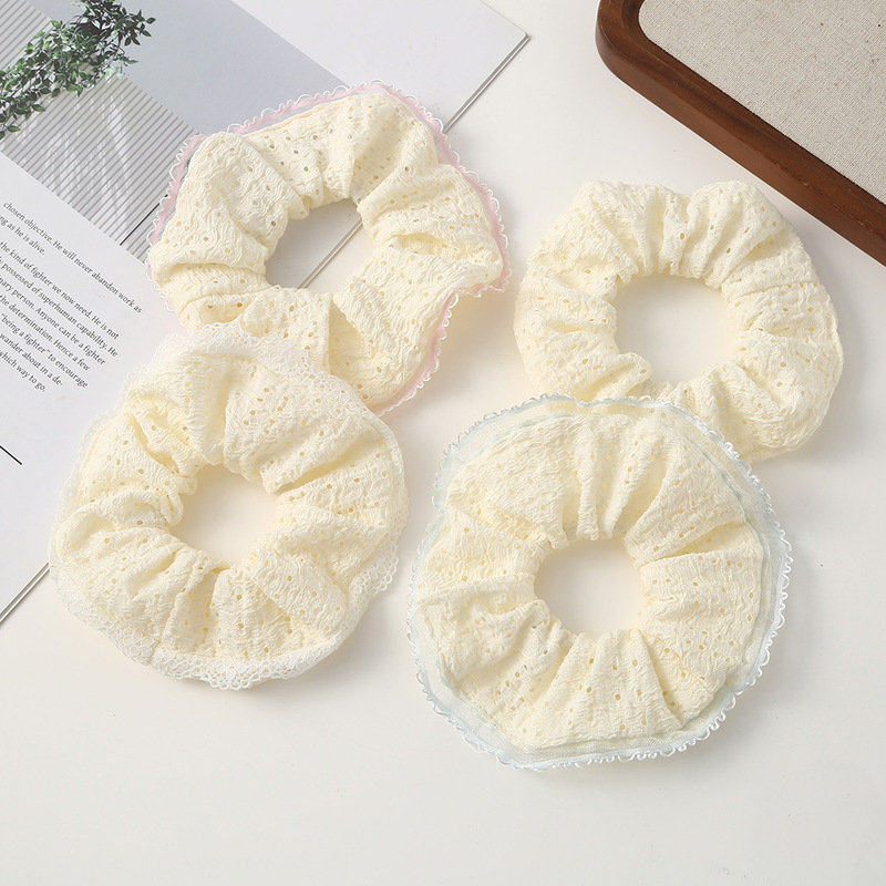 Lace puff scrunchie, simple and sweet lace hair tie, girly style ponytail hair rope, hair accessory, wholesale from manufacturer Lace puff scrunchie, simple and sweet lace hair tie, girly style ponytail hair rope, hair accessory, wholesale from manufacturer