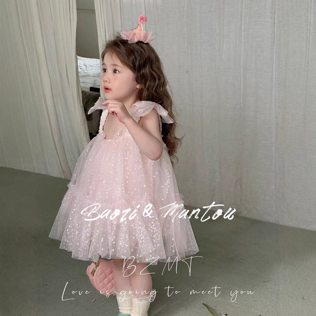 Summer 2026 New Toddler Dress Girls' Mesh Skirt Summer Dress Children's Princess Dress Children's Clothing Sleeveless Dress