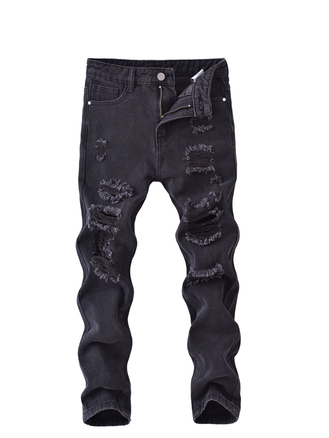 Rippade jeans för pojkar vardagsbyxor barnmode_voghion.com