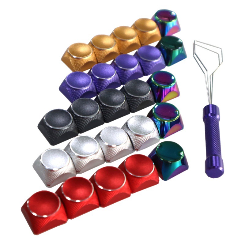 Xda altamente personalizada aleación de aluminio CNC metal clave tapa mecánica teclado tapa gradiente de color llave metal llave extractor