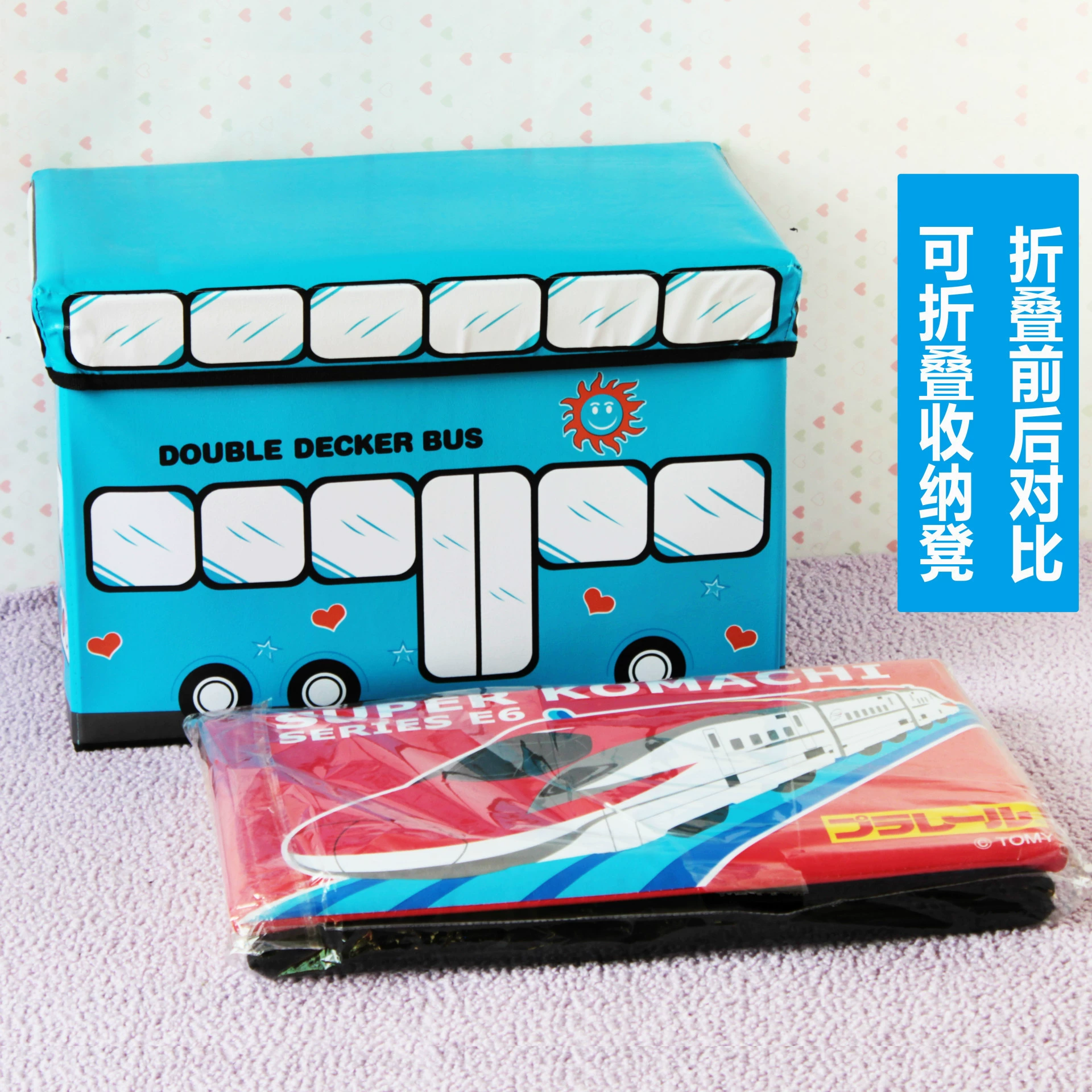 Большой детский ящик для хранения игрушек с героями мультфильмов, складной табурет для хранения, кожаный табурет для хранения, ящик для хранения мелочей, ящик для хранения