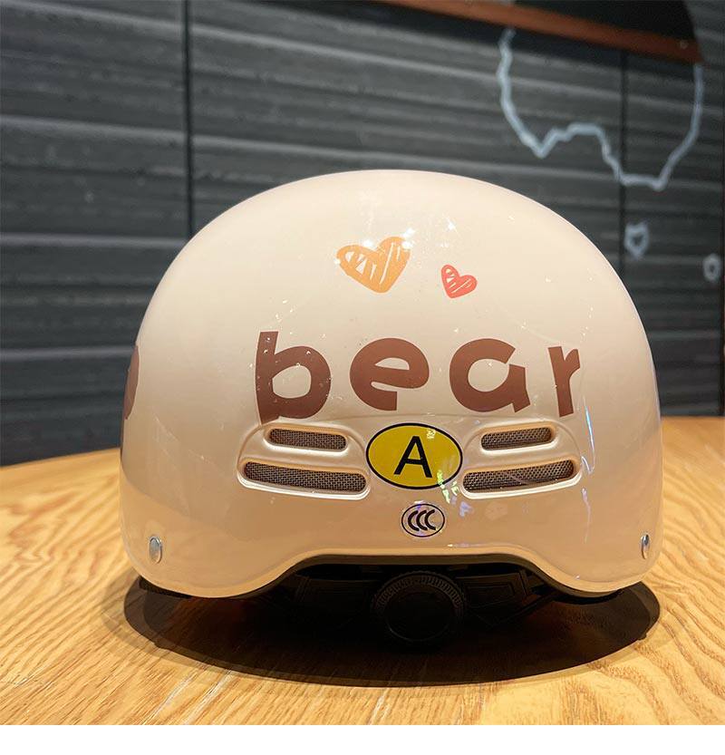 Original Puppy 3C Certified Electric Vehicle Safety Helmet for Women, Cartoon Motorcycle Helmet, Summer and All-Season Sun Protection for Electric Vehicles