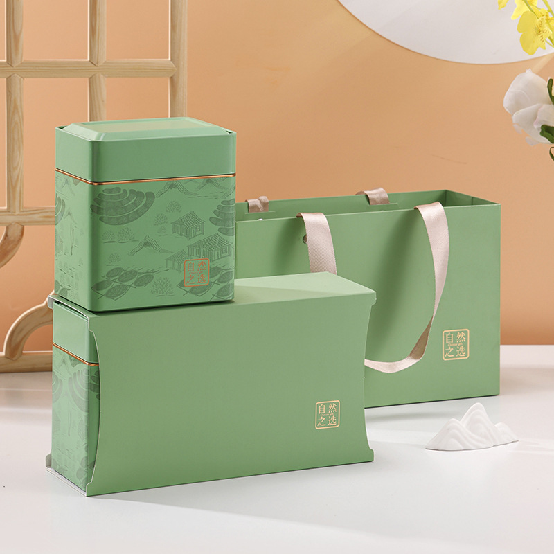 通用茶叶罐铁罐绿茶红茶明前龙井茶叶罐马口铁密封罐半斤装空礼盒