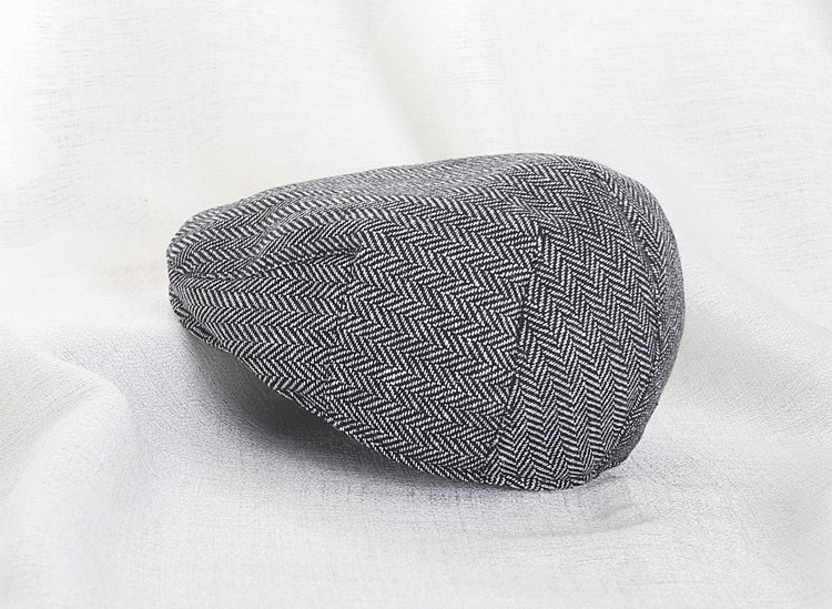 Unisex Newsboy Cap Herringbone Vintage Octagonal Hat For Couples_voghion.com