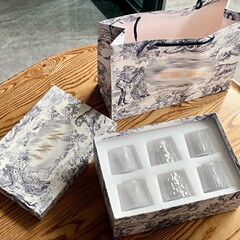 D's 新しいスタイルのラフィアパターンウォーターリップル透明クリスタルカップ 6 パックギフトボックスウイスキーカップセット回転