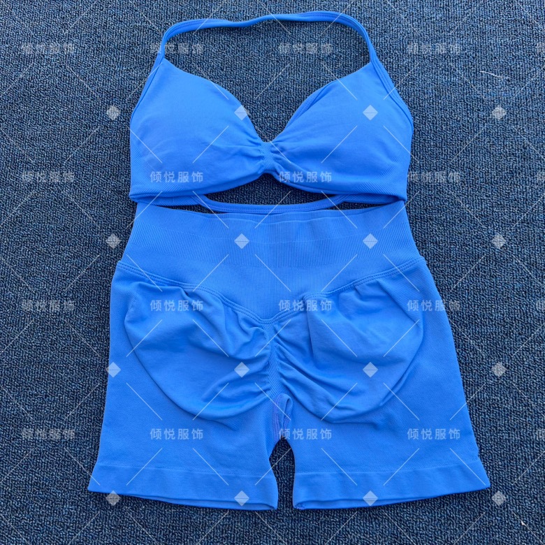 AliExpress venta caliente DFYNE nuevo fitness yoga traje deportivo chaleco halter sujetador pantalones cortos traje mujer