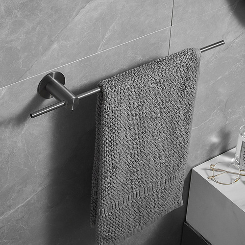 Bathroom Towel Rack without Drilling, Sanitary Towel Bar, Stainlesss Steel Towel Rod, Minimalist Lightweight Single Rod Towel Holder, Popular Trendy Towel Rack