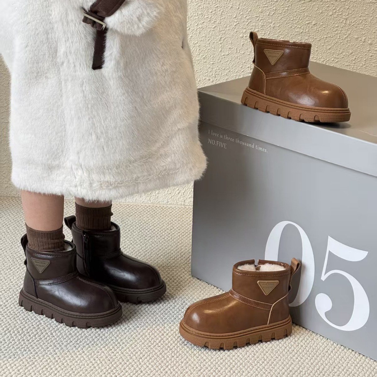Children's winter keep warm boots for boys