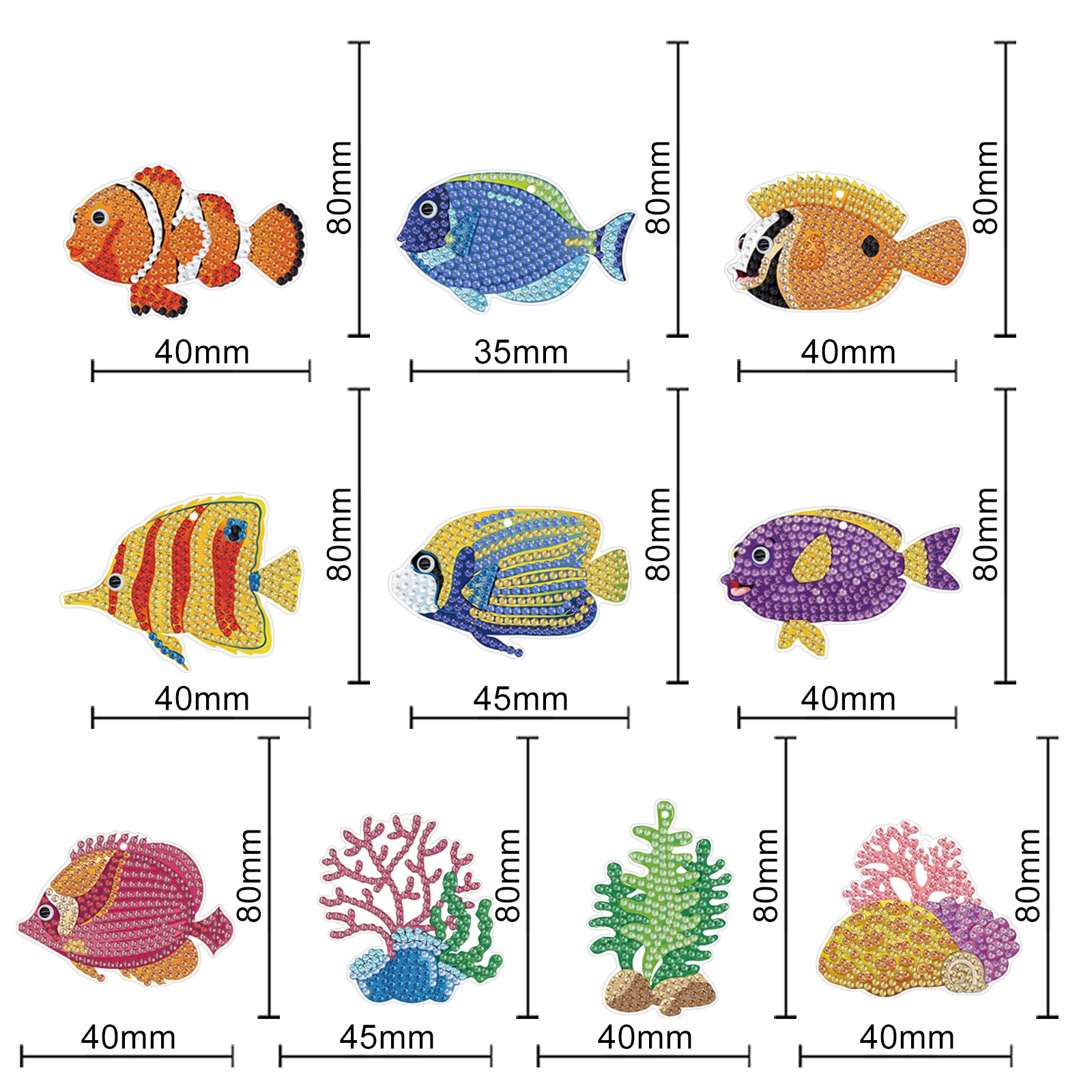 Pintura de diamantes alrededor de Halloween PET material acrílico perforación bordado colgante de Navidad hecha a mano colgante de decoración de sala de estar