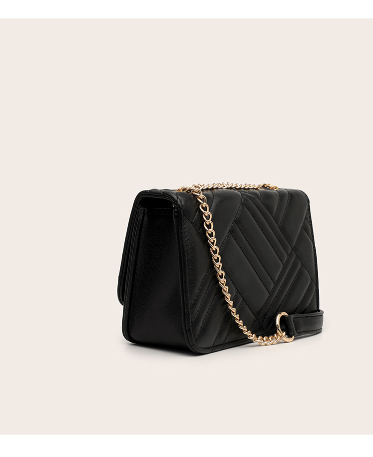 Borsa a tracolla donna versatile con ricamo e catena alla moda_voghion.com