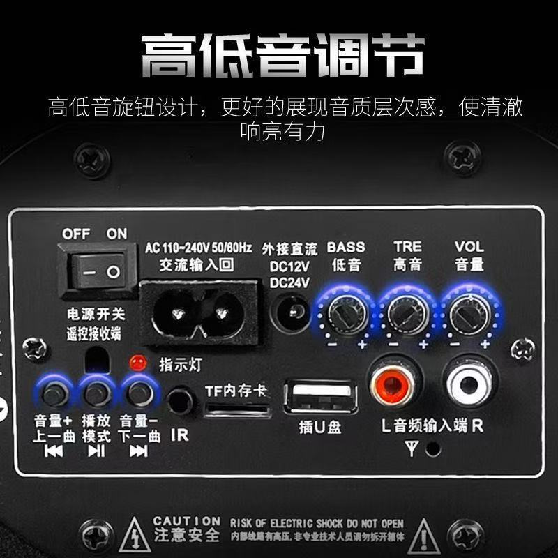 Car Subwoofer 12V24V Heavy Bass Car High-Power Truck Speaker Wireless Bluetooth 220V Home Audio