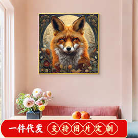 狐狸钻石画动物图片钻石刺绣钻石批发外贸5D画亚马逊热销一件代发