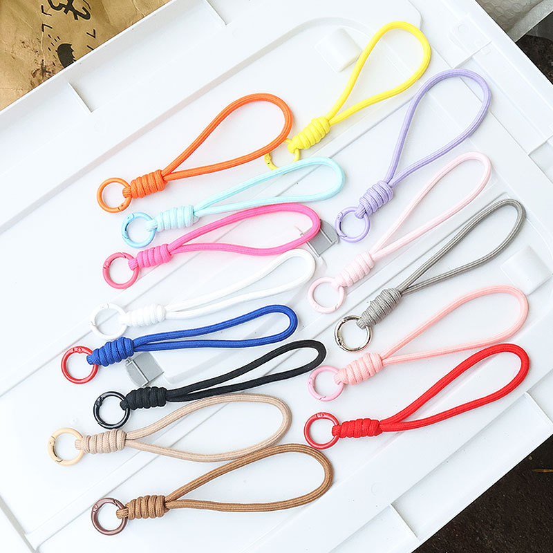 卸売新しい編まれた結び目携帯電話ストラップショート紛失防止ウォーターカップリストストラップ多用途ドーパミンジュエリーストラップ|undefined