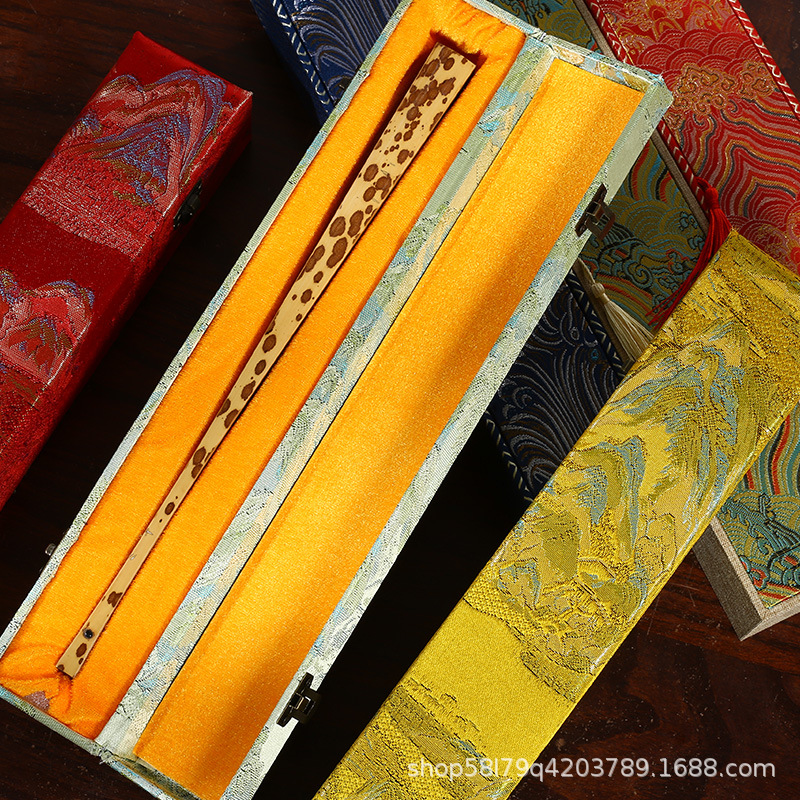 Manufacturer's direct hair Song brocade fan box folding fan storage collection gift box gift brocade box ancient style hardcover fan box wholesale 2
