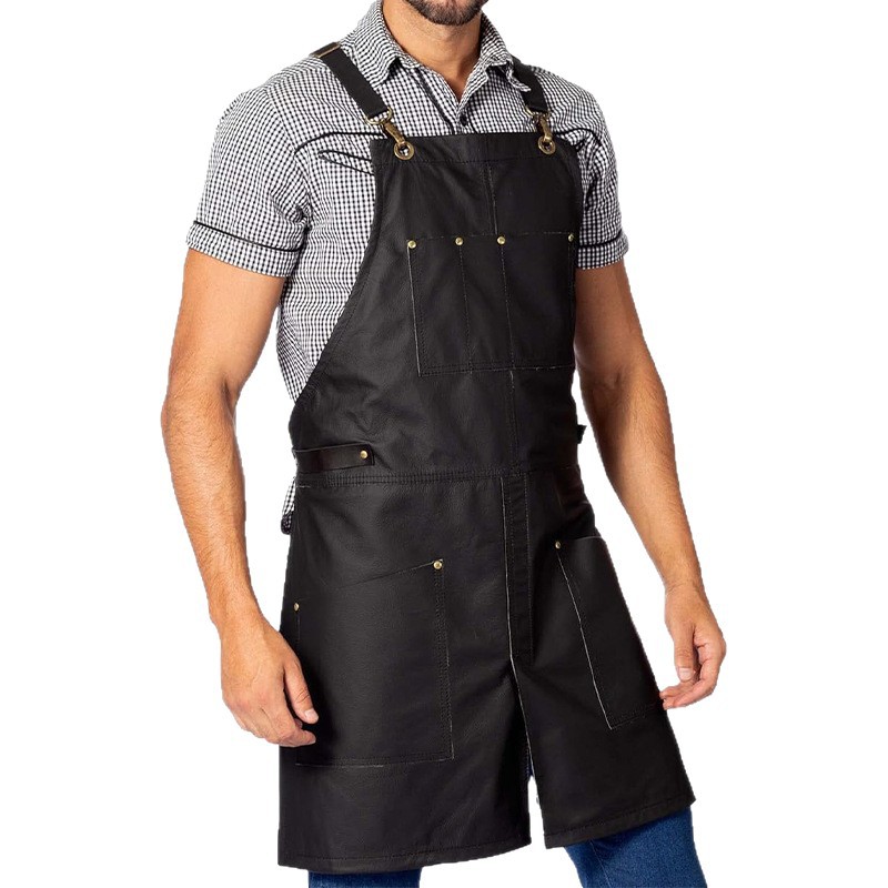 Delantal de Trabajo de Cuero PU Impermeable y Resistente al Aceite para Cocina y Peluquería image 6
