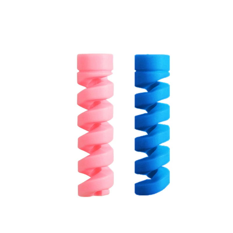 Cable Protector (Apple compatible) Spiral Silicone Sleeve, Anti‑Fray Charging Cord Guard
