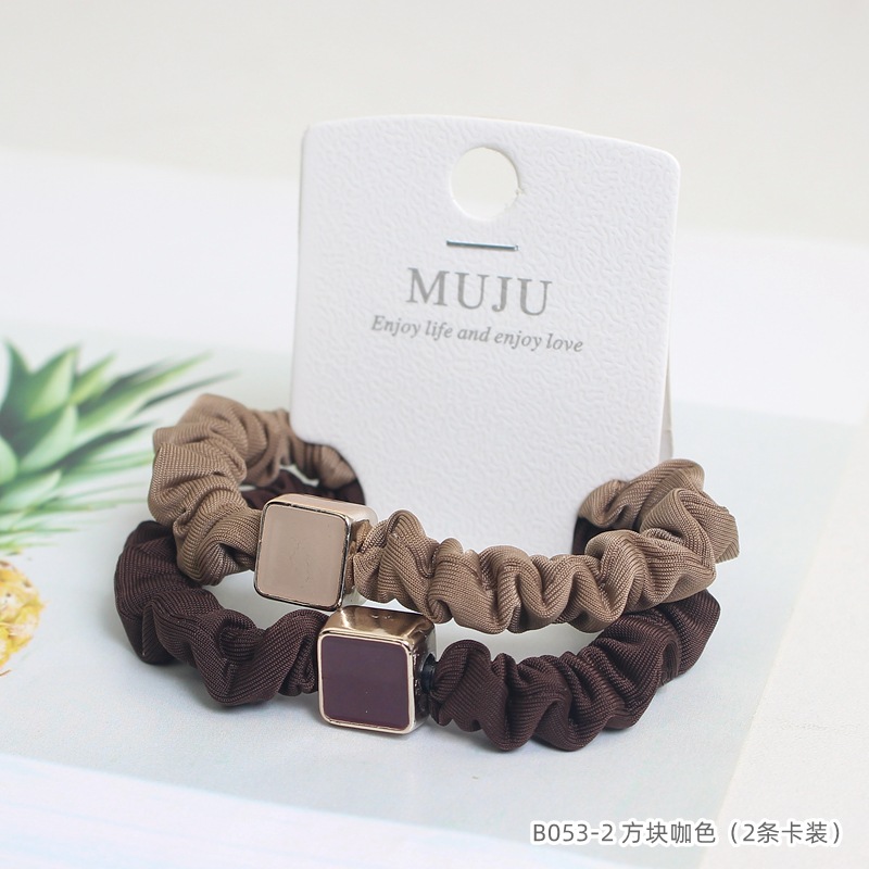 [Carga de tarjeta] sensación de alto nivel coreano de cabello de código de barras de moda de alta elasticidad de cabello anillo de cabello correa de cola de caballo