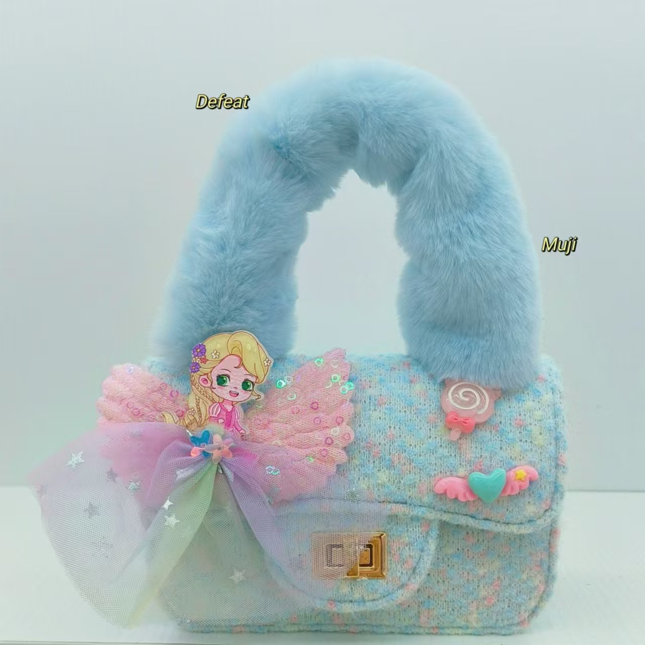 Bolso de peluche, bolso de hombro, bolso de moda, bolso pequeño, bolso de cambio, bolso accesorio