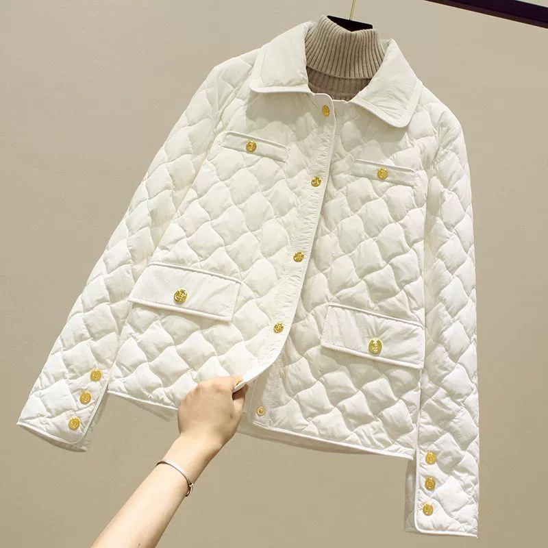 Демисезонная теплая куртка с пухом, стиль Chanel, плюс размер, для подростков