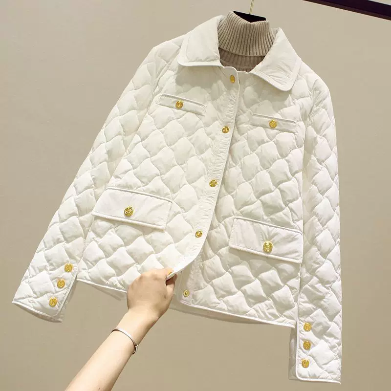 Демисезонная теплая куртка с пухом, стиль Chanel, плюс размер, для подростков
