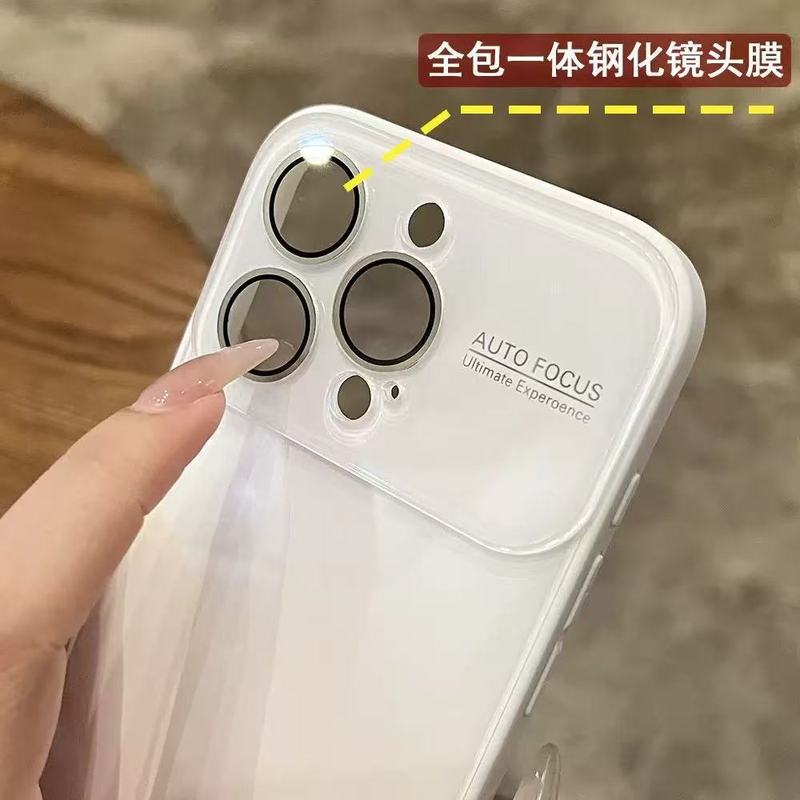 钢化玻璃大视窗适用苹果16Promax手机壳iPhone16镜头膜软硅胶边框|undefined