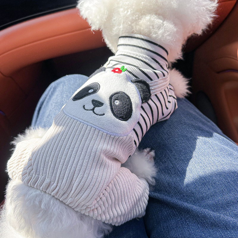 スポットクロスボーダー爆発ペット子犬服源工場直売春夏新作花パンダバックパンツ|undefined