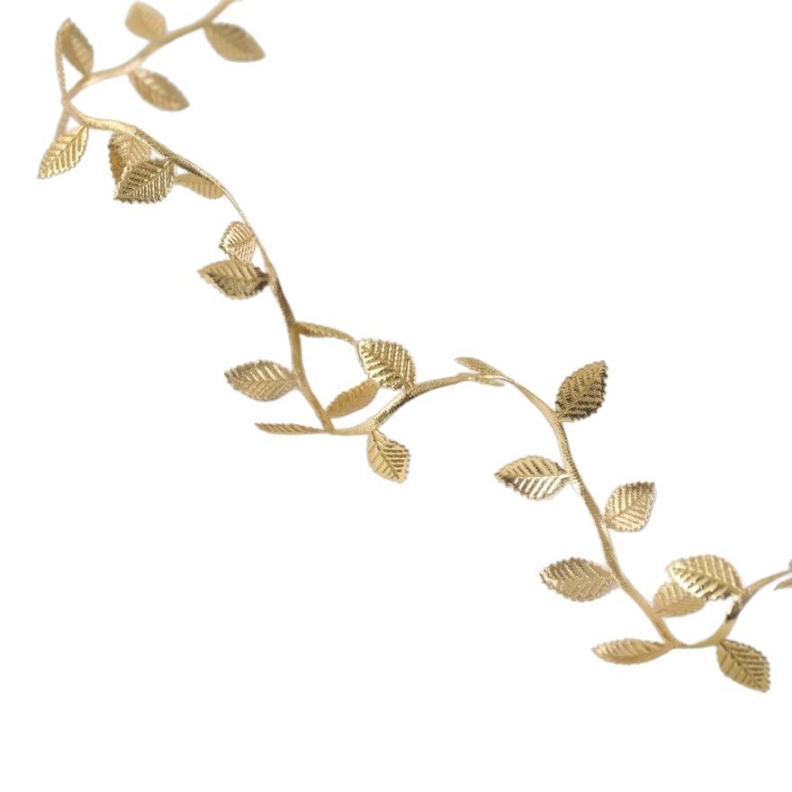 Nuevo estilo transfronterizo imitación cuero dorado plata hoja cinta flor caja de regalo hoja encaje embalaje cinturón decorativo