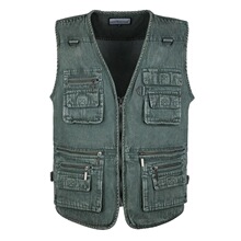 G 25175 Warm Fleece Denim Vest �ӽqţ���R�� �羳�W��