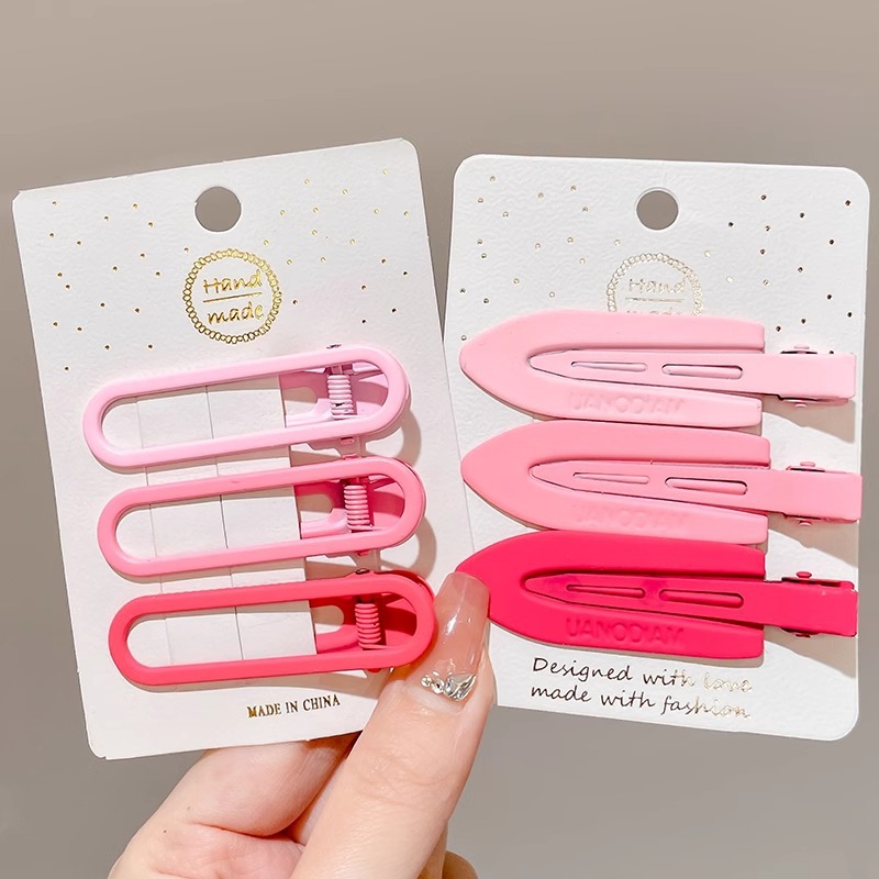 Rosa horquilla femenina 2024 Nueva horquilla BB clip frente flequillos laterales horquilla rota lindo clip de dopamina otoño