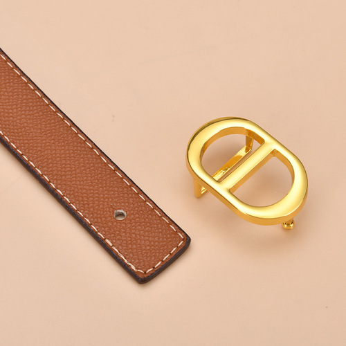 Guangzhou Belt Women's Leather Thin Belt Fashionable Versatile Decorative Dress Summer Smooth Buckle Waist Slimming Belt