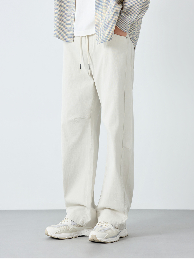 Quần dài nam ống rộng phong cách Mỹ casual — đen chi tiết 19