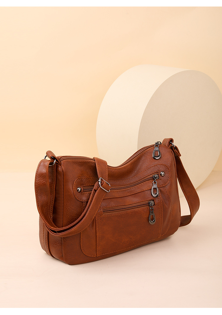 Square Bag Bags Type Casual, Daily Occasion Pu Leather Material Solid Color Pattern Women's Pu Leather Solid Color Vintage Style Square Zipper Square Bag