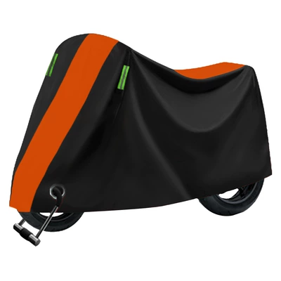 Car clothing — motorcycle covers, full-cover rainproof - m20090100cm-medium-orange-and-two-black-pieces
