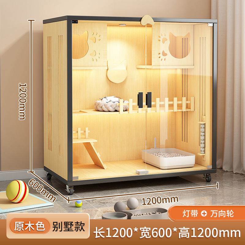 デュプレックスロフト多層猫ヴィラ猫ハウス猫キャビネット特大フリースペース高級家庭用屋内超大容量猫|undefined