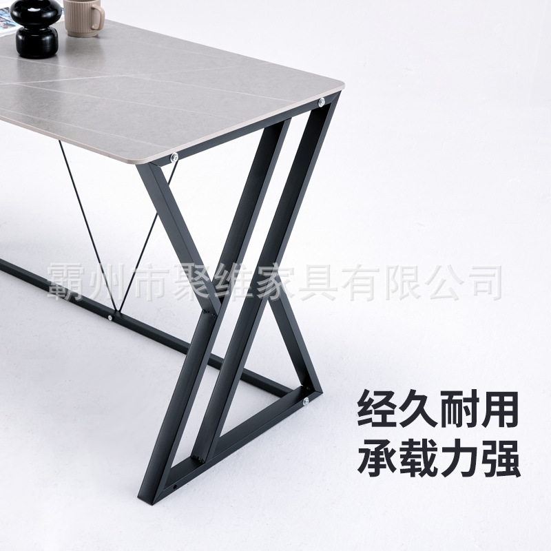 Mesa de comedor de tablero de roca minimalista moderna, mesa de comedor rectangular para el hogar, mesa para deportes electrónicos, mesa para juegos de computadora, mesa para computadora de escritorio para el hogar