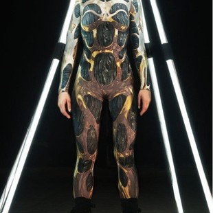 European and American New Halloween New Products Funny Mechanical Bodysuit 3D Digital Printing Adult Cos One-Piece Costume