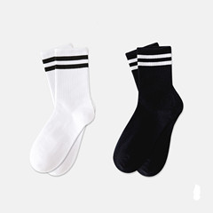 Trendy street style creative two-bar socks cotton socks women's stockings women's ins fashion socks wholesale