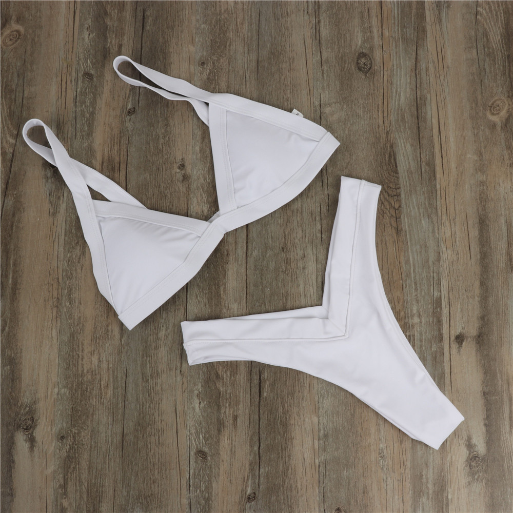 Women's Solid Color 2 Piece Set Bikinis display picture 16