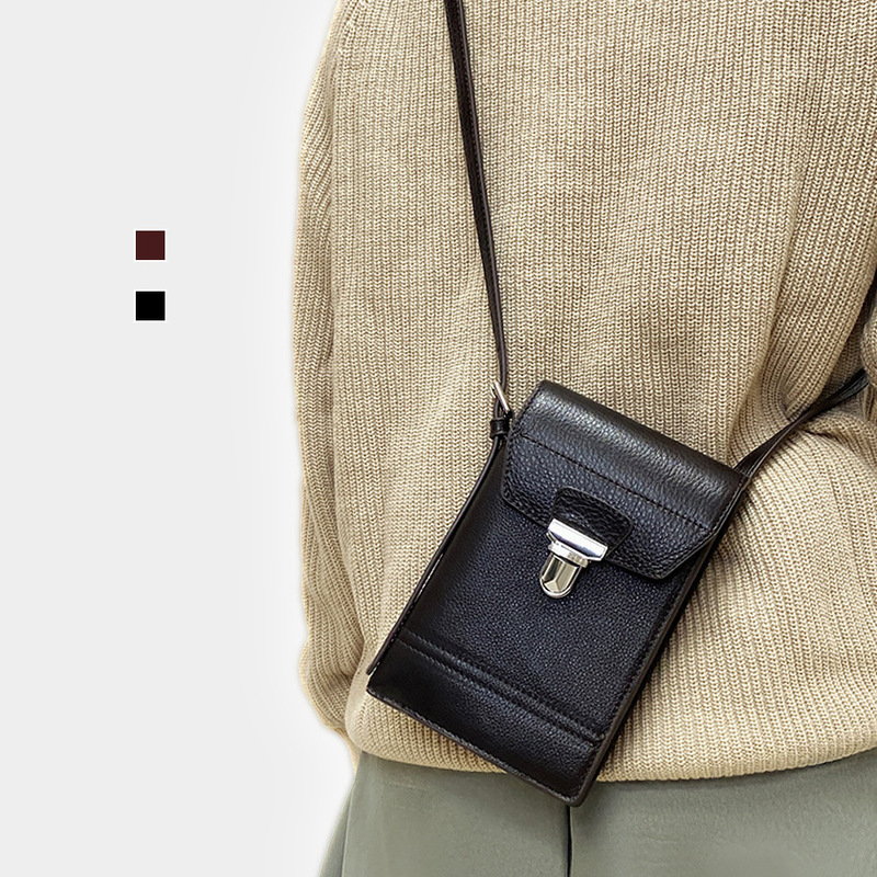 Gear Bag Mobile Phone Bag Card Bag Functional Small Bag Genuine Leather Women's Bag High-End Niche 2024 Wallet Women's Bag