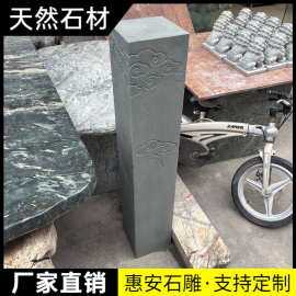 石雕拴马桩狮子石柱青石仿古拴马柱貔貅玄关云柱做旧中式装饰摆件