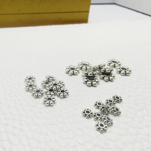 diy配件藏银隔片手工串珠垫片手链散珠雪花义乌隔珠配件材料批发