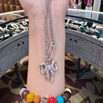 【厂家直发】高版本西太后新款蝴蝶结满钻别针项链工厂直销批代发