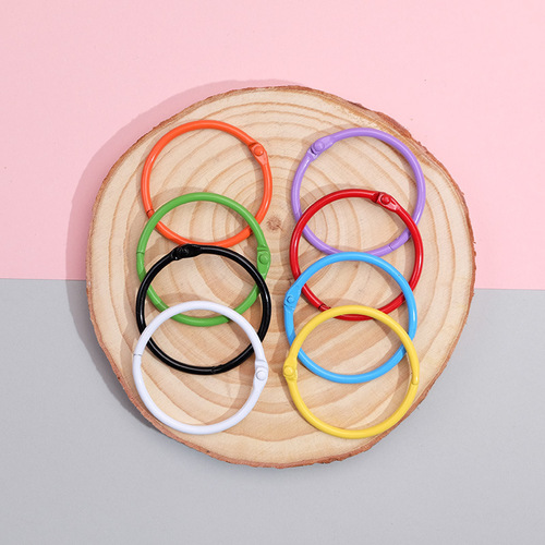 Large color 45mm paint keychain closed hanging ring handmade DIY accessories doll doll mobile phone case pendant