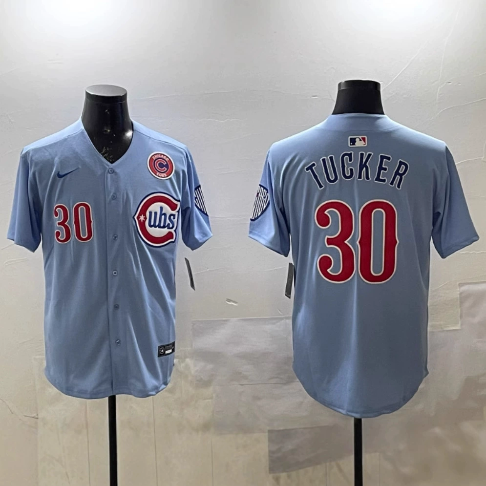 Внешняя торговля бейсбольный костюм Кабс Chicago Cubs #30Tucker 27 # Suzuki 21 # Hoerner